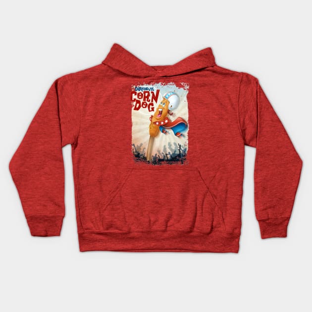 Daredevil Corn Dog Kids Hoodie by MyOcto